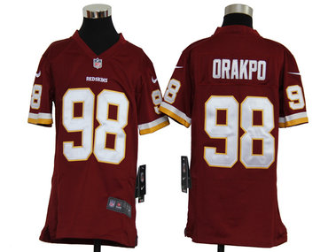 NEW nfl youth washington redskins 98 brian orakpo red jerseys