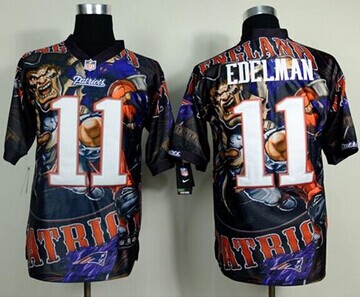 New New England Patriots #11 Julian Edelman Team Color NFL Elite Fanatical Version Jersey