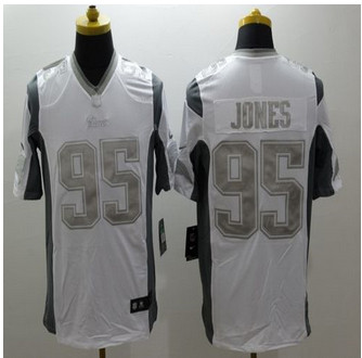 New New England Patriots #95 Chandler Jones White Men's Stitched NFL Limited Platinum Jersey
