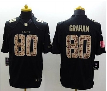 New New Orleans Saints #80 Jimmy Graham Black NFL Limited Salute to Service jersey