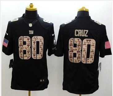 New New York Giants #80 Victor Cruz Black NFL Limited Salute to Service jersey