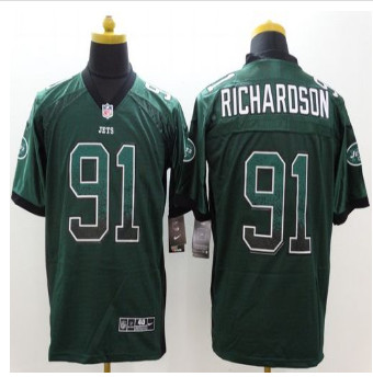 New New York Jets #91 Sheldon Richardson Green Team Color Men's Stitched NFL Elite Drift Fashion Jersey