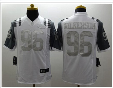New New York Jets #96 Muhammad Wilkerson White NFL Limited Platinum Jersey