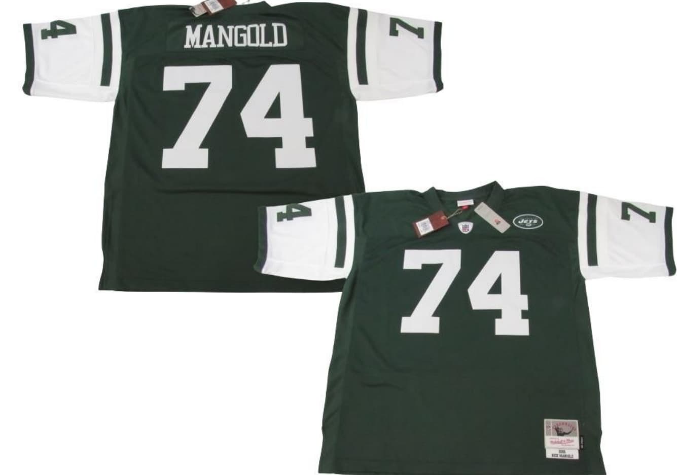 New Nick Mangold #74 NY Jets Mens Sizes Mitchell & Ness   Jersey