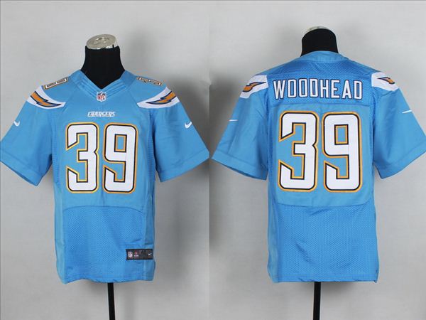 New Nike San Diego Chargers #39 Danny Woodhead Light Blue Elite Jersey