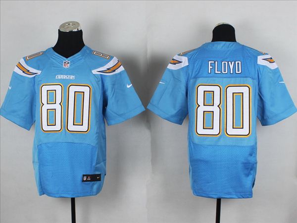 New Nike San Diego Chargers #80 Malcom Floyd Light Blue Elite Jersey