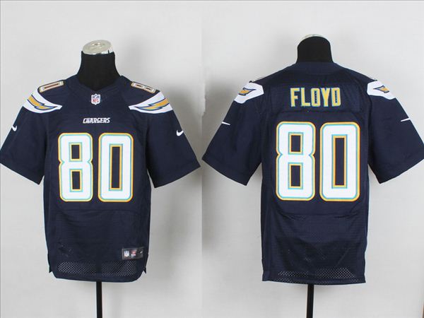 New Nike San Diego Chargers #80 Malcom Floyd Navy Blue Elite Jersey