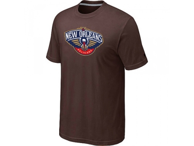 New Orleans Pelicans Big & Tall Primary Logo Brown T-Shirt