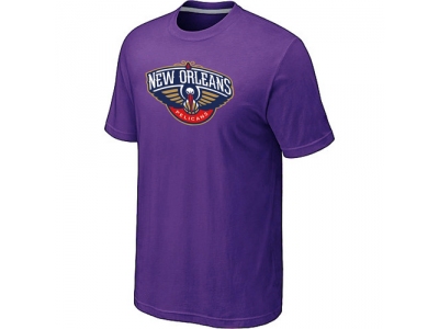 New Orleans Pelicans Big & Tall Primary Logo Purple T-Shirt