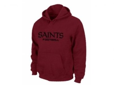 New Orleans Sains Authentic font Pullover Hoodie Red
