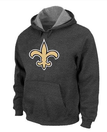 New Orleans Sains Logo Pullover Hoodie D.Grey