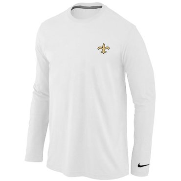 New Orleans Sains Sideline Legend Authentic Long Sleeve T-Shirt White