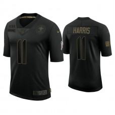 New Orleans Saints #11 Deonte Harris Black 2020 Salute to Service Limited Jersey