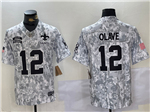New Orleans Saints #12 Chris Olave Arctic Camo 2024 Salute To Service Limited Jersey