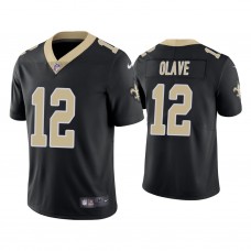 New Orleans Saints #12 Chris Olave Black Vapor Limited 2022 NFL Draft Jersey