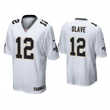 New Orleans Saints #12 Chris Olave White Game 2022 NFL Draft Jersey
