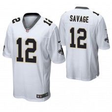 New Orleans Saints #12 Tom Savage White Game Jersey