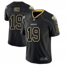 New Orleans Saints #19 Ted Ginn 2018 Lights Out Color Rush Limited Black Jersey