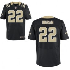New Orleans Saints #22 Mark Ingram Black Elite Jersey