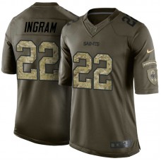 New Orleans Saints #22 Mark Ingram Green Salute To Service Jersey