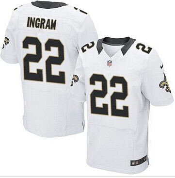New Orleans Saints #22 Mark Ingram White NFL Elite Jersey