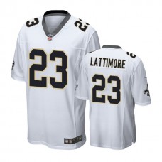 New Orleans Saints #23 Marshon Lattimore White Game Jersey