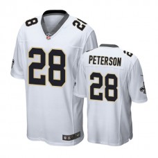 New Orleans Saints #28 Adrian Peterson White Game Jersey