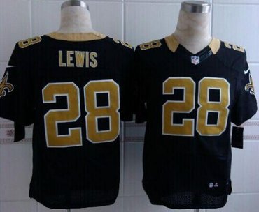 New Orleans Saints #28 Keenan Lewis Black Team Color NFL Elite Jersey
