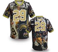 New Orleans Saints #29 ivory Stitched NFL Elite Fanatical Version Jersey (3) - 副本