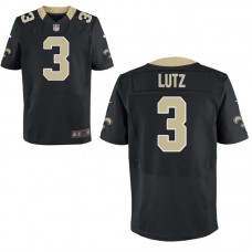 New Orleans Saints #3 Wil Lutz Black Elite Jersey