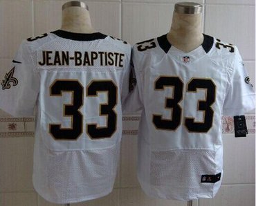 New Orleans Saints #33 Stanley Jean-Baptiste White NFL Elite Jersey
