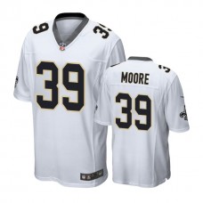 New Orleans Saints #39 Kamrin Moore White Game Jersey