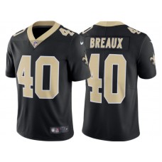 New Orleans Saints #40 Delvin Breaux Black Vapor Untouchable Limited Jersey