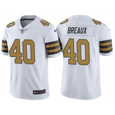 New Orleans Saints #40 Delvin Breaux White Vapor Untouchable Color Rush Limited Jersey