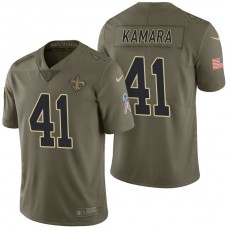 New Orleans Saints #41 Alvin Kamara Olive 2017 Salute to Service Limited Jersey