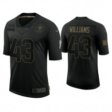 New Orleans Saints #43 Marcus Williams Black 2020 Salute to Service Limited Jersey