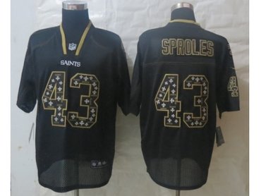 New Orleans Saints #43 Sproles Black Jerseys(Lights Out Elite)