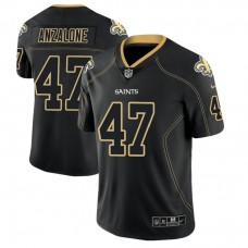 New Orleans Saints #47 Alex Anzalone 2018 Lights Out Color Rush Limited Black Jersey
