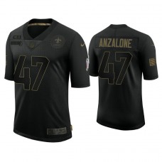 New Orleans Saints #47 Alex Anzalone Black 2020 Salute to Service Limited Jersey