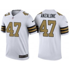 New Orleans Saints #47 Alex Anzalone White Color Rush Legend Jersey