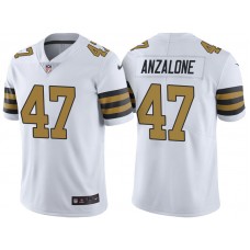New Orleans Saints #47 Alex Anzalone White Vapor Untouchable Color Rush Limited Jersey