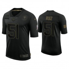 New Orleans Saints #51 Cesar Ruiz Black 2020 Salute to Service Limited Jersey