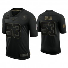 New Orleans Saints #53 Zack Baun Black 2020 Salute to Service Limited Jersey