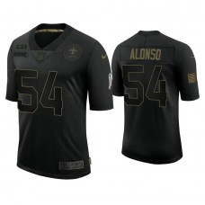 New Orleans Saints #54 Kiko Alonso Black 2020 Salute to Service Limited Jersey