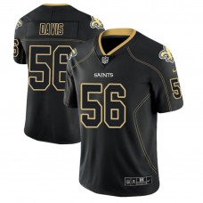New Orleans Saints #56 Demario Davis 2018 Lights Out Color Rush Limited Black Jersey