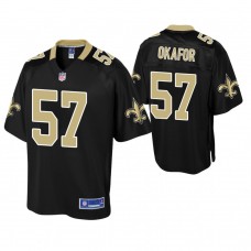 New Orleans Saints #57 Alex Okafor Black Pro Line Player Jersey