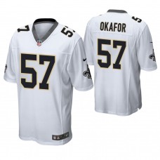New Orleans Saints #57 Alex Okafor White Game Jersey