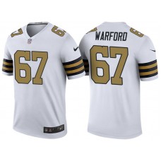 New Orleans Saints #67 Larry Warford White Color Rush Legend Jersey