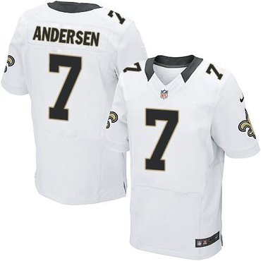 New Orleans Saints #7 Morten Andersen White NFL Elite Jersey