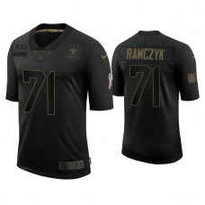 New Orleans Saints #71 Ryan Ramczyk Black 2020 Salute to Service Limited Jersey
